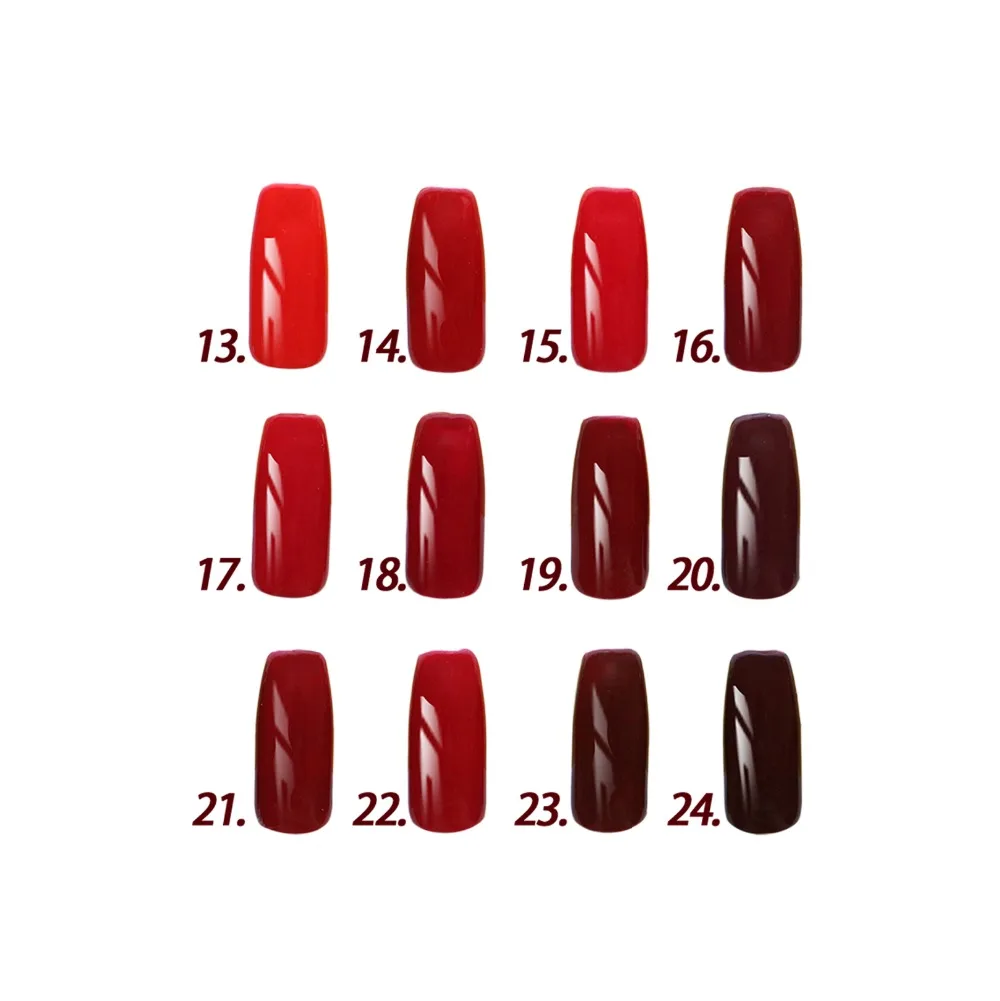 Free shipping 12pcs Inail UV red color Gel Nail Polish 15ml 16 colors for choice Red