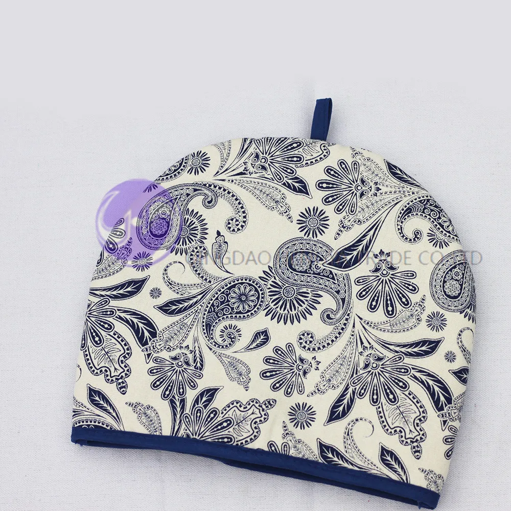 
home textile heat resistant custom printed cotton fabric tea cosy 
