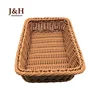 Multifunction Stackable Storage Bread Basket Woven Basket for Food Fruit Sundries Plastic Rattan Wicker Basket