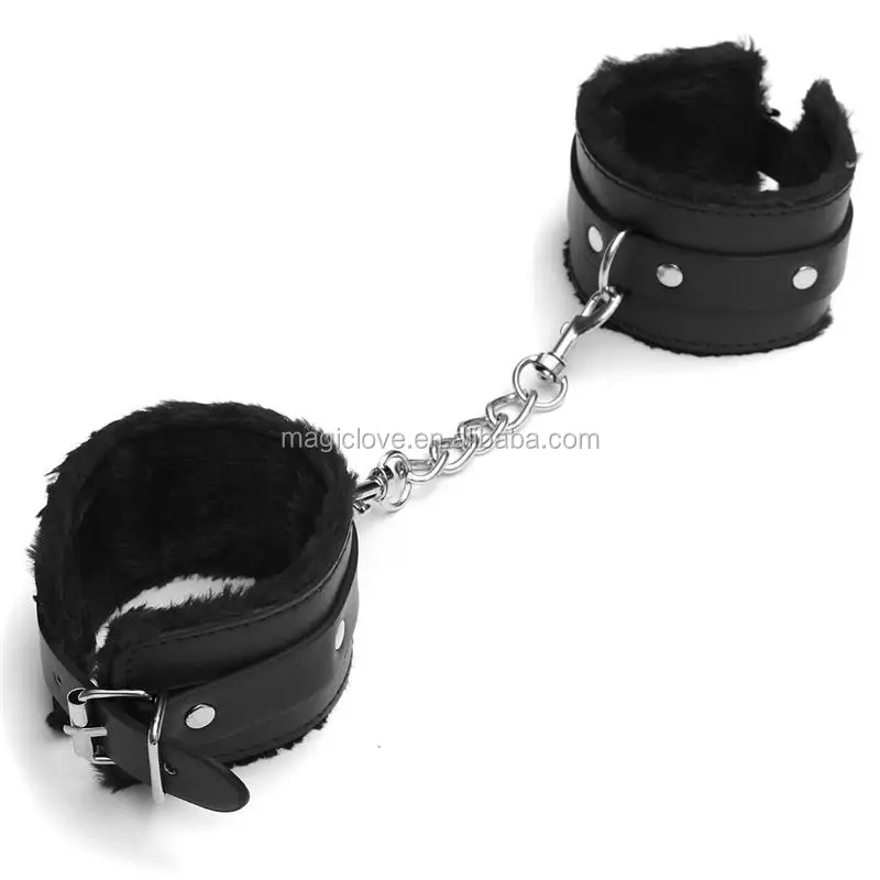 New Arrival Sex Couple Game Sex Handcuffs Pu Leather Wrist Cuffs 6277
