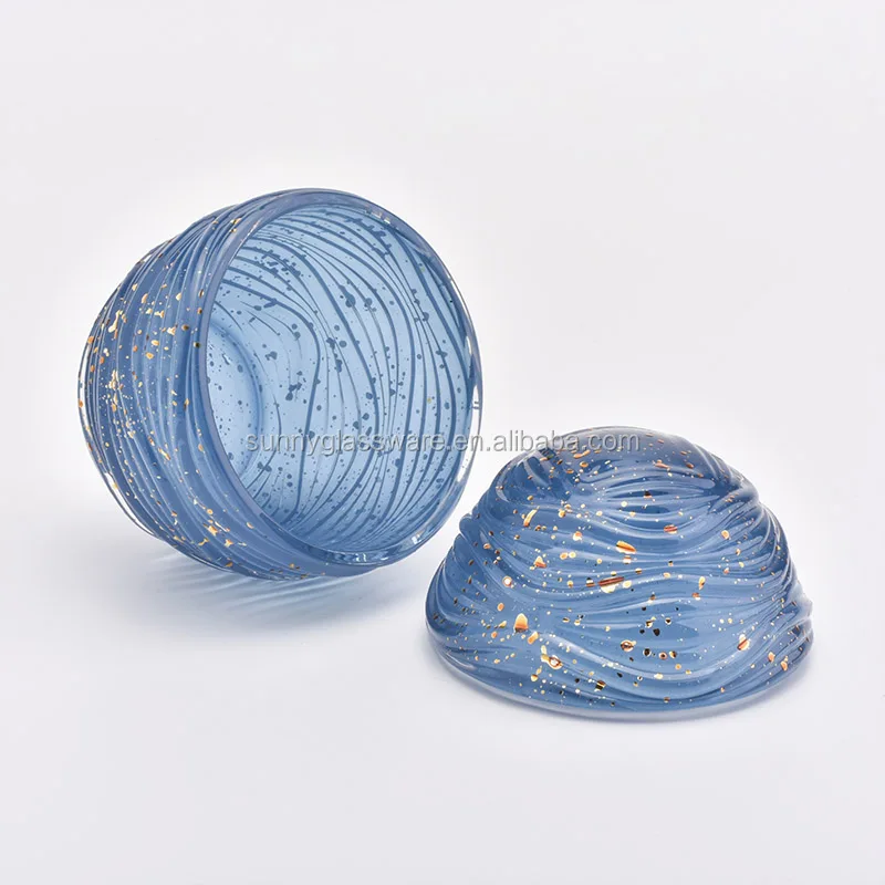 egg shaped glass candle holders with lid