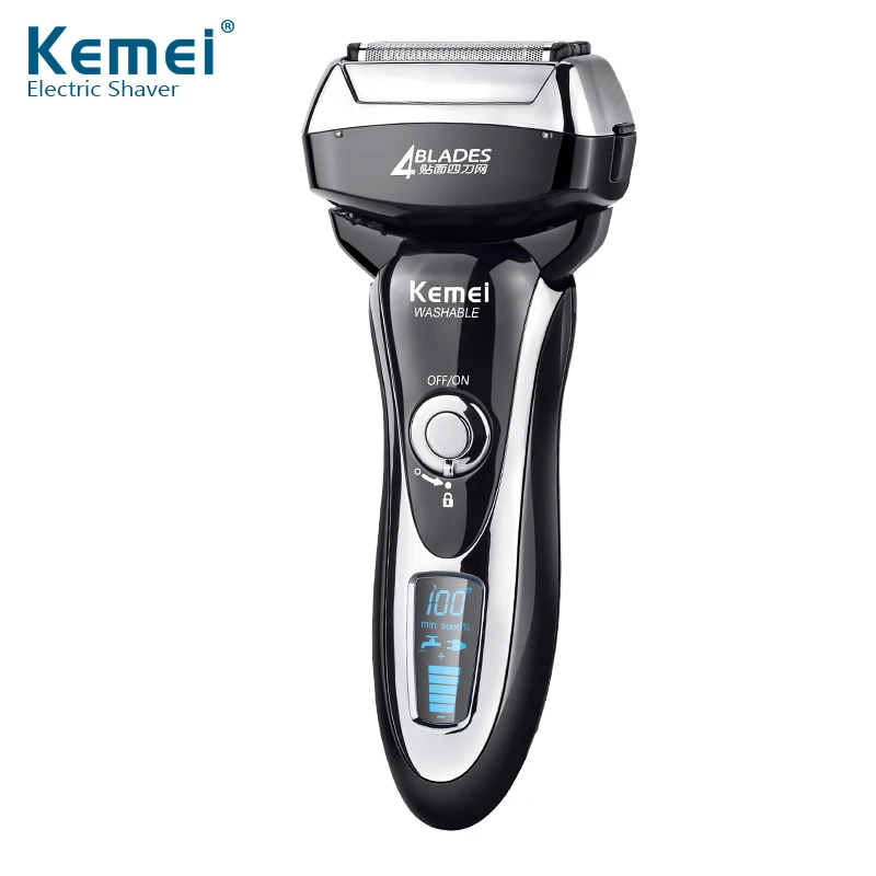 

Kemei KM-5568 Quick Charge Rechargeable professional Electric men Shaver, Black