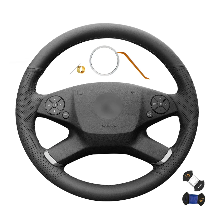 

DIY PU Leather Black Customized Steering Wheel Cover For Mercedes-Benz E-Class W212 E 200 260 300 2009 2010 2011 2012 2013