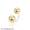 14915 Xuping simple gold artificial ball adjustable cuff gold ring designed, imitation jewellery for women