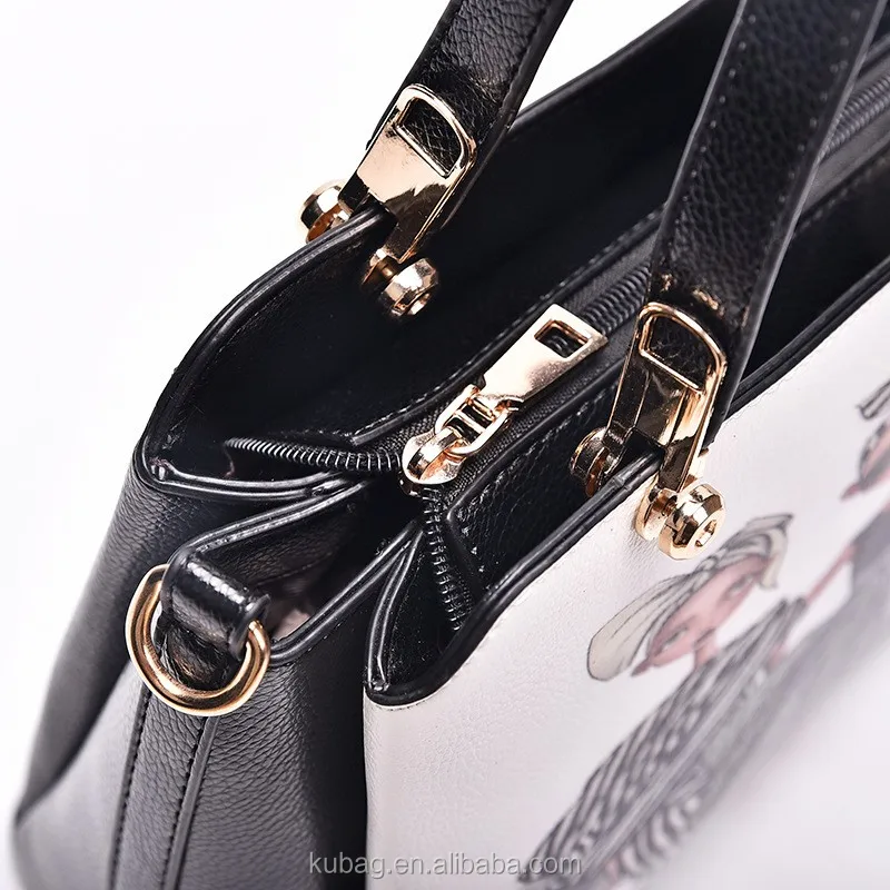 cartoon girl tote bag