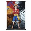 Factory Wholesale Design One Piece Cartoon Wallscrolls Plastic pole cloth painting Wall Scroll 60X90CM Custom