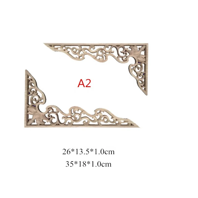 
Solid wood carved Decorative Corner Carvings onlays wood onlay 