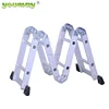 EN131 Aluminum multipurpose step platform folding ladder with handrail AM0108D 4x3