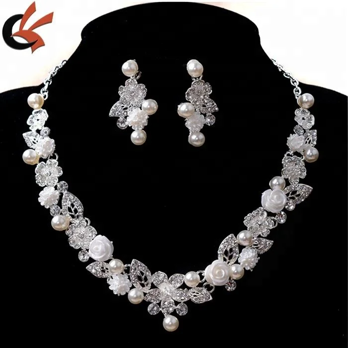 

hot sale Pearl Wedding Jewelry Sets for Brides