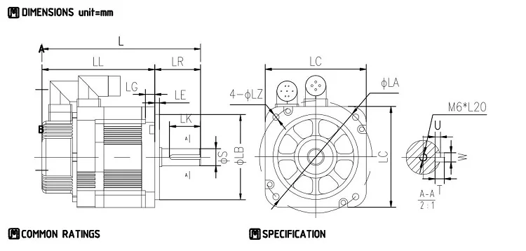 Factory Outlet 2.3KW 220V 14.6Nm 1500rpm 130mm JASM series ac servo motor