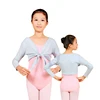 C2416 Child Long Sheeves kids dance tops ballet dance wrap top kids dance tops