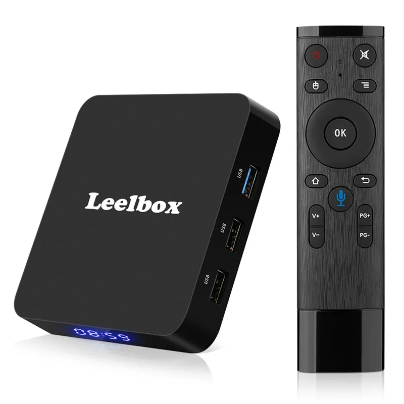 

New Amazon Leelbox Q4 mail 450 android tv box full hd 4gb 32gb RK3328 set top tv box for home entertainment MOQ 1PCS, N/a