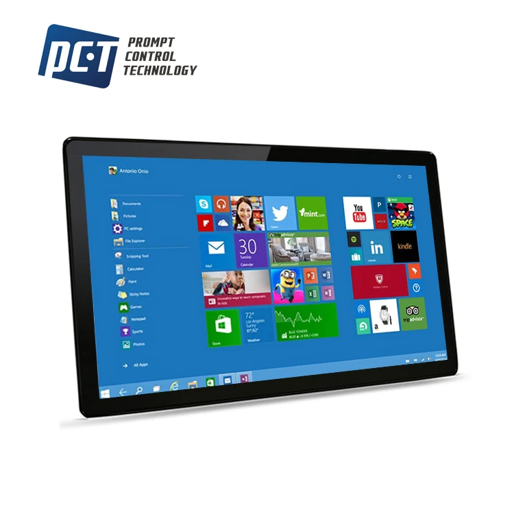 PCT 32 inch Wall Mounting PCAP Capacitive Touch Monitor True Flat