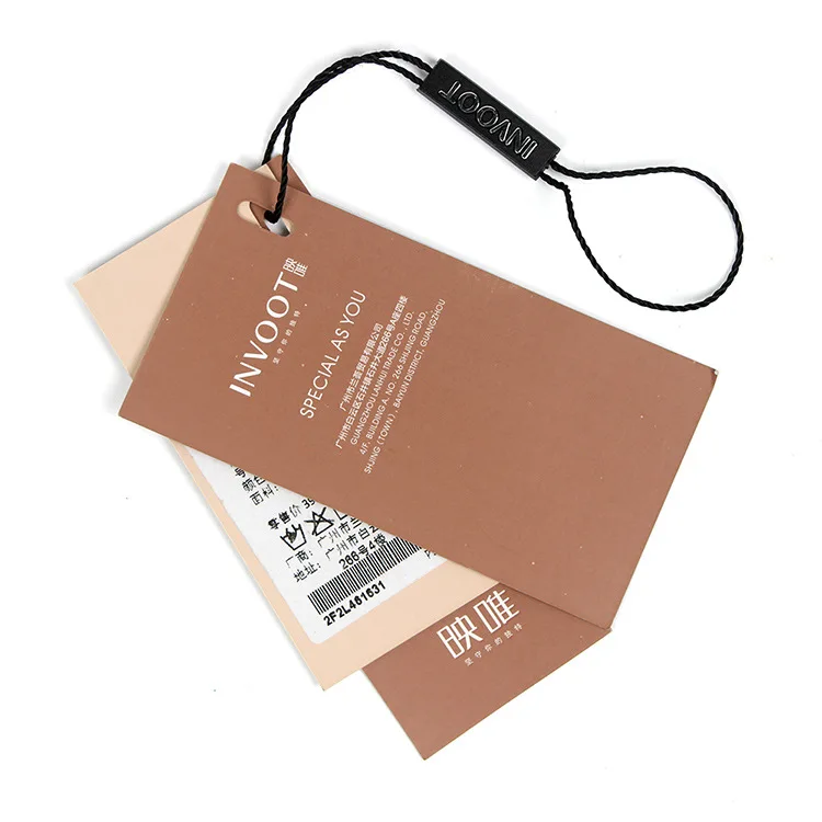 Professional Printed Luxury Black Embossed Hang Tag With Wax Cotton ...