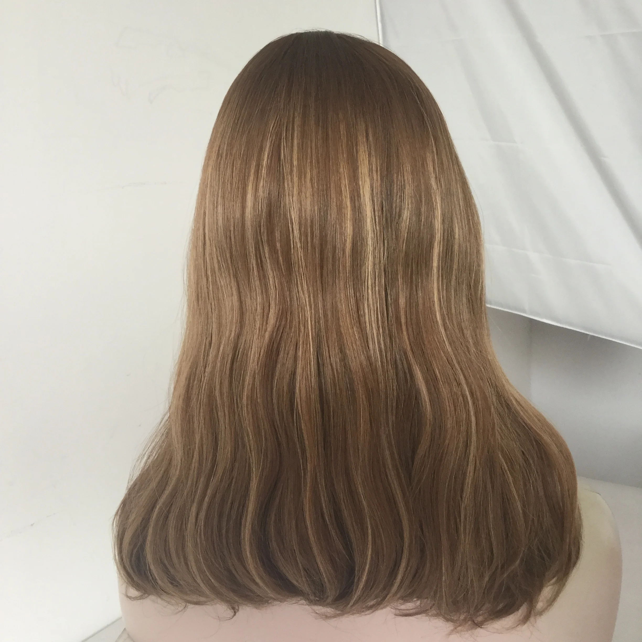 

LN01 Factory Retail one length blond jewish kosher european human hair wig for white women
