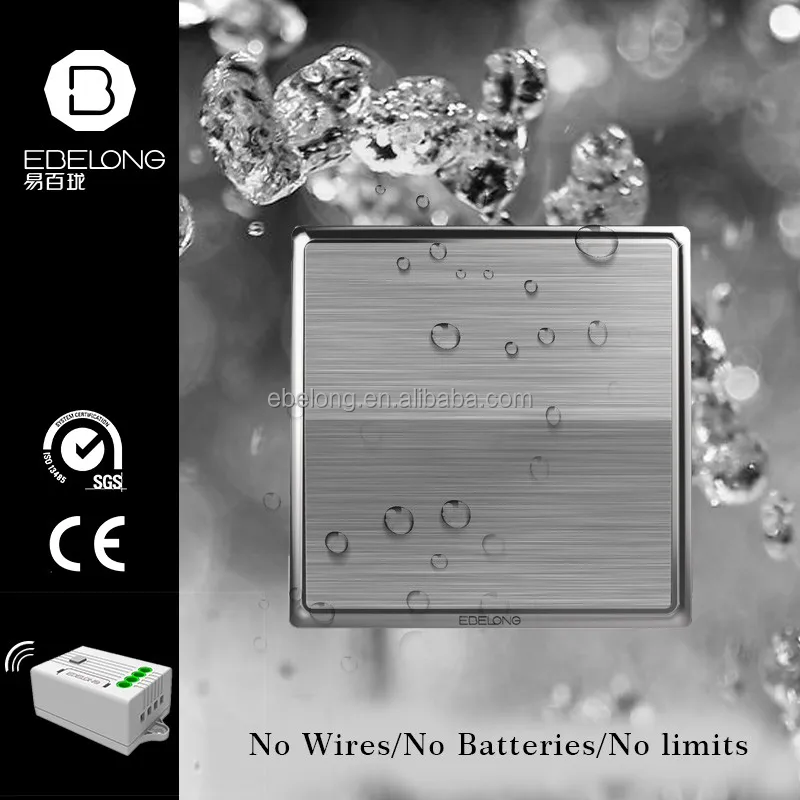 자체 전원 Batteryless 빛 센서 스위치 무선 벽 스위치 스마트 홈