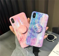 

New arrivals Laser Marble Phone Case for iPhone XS Max XR X 8 7 6 Plus Soft TPU Silicone phone cases with Bracket