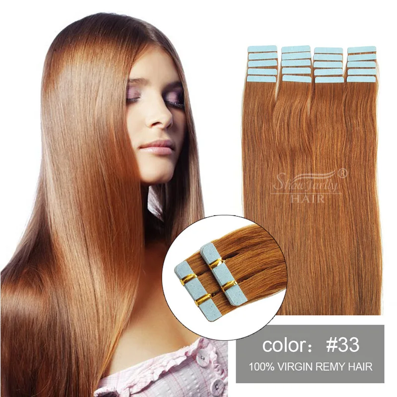 Darling Hair Weaving Topper Human Hair Skin Weft Pu Glue Tape Hair