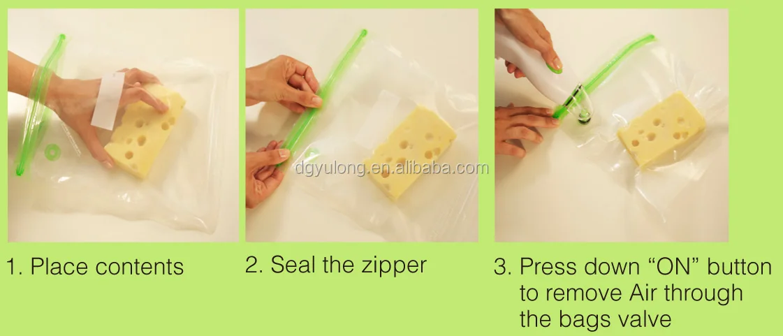 vacuum bag using step