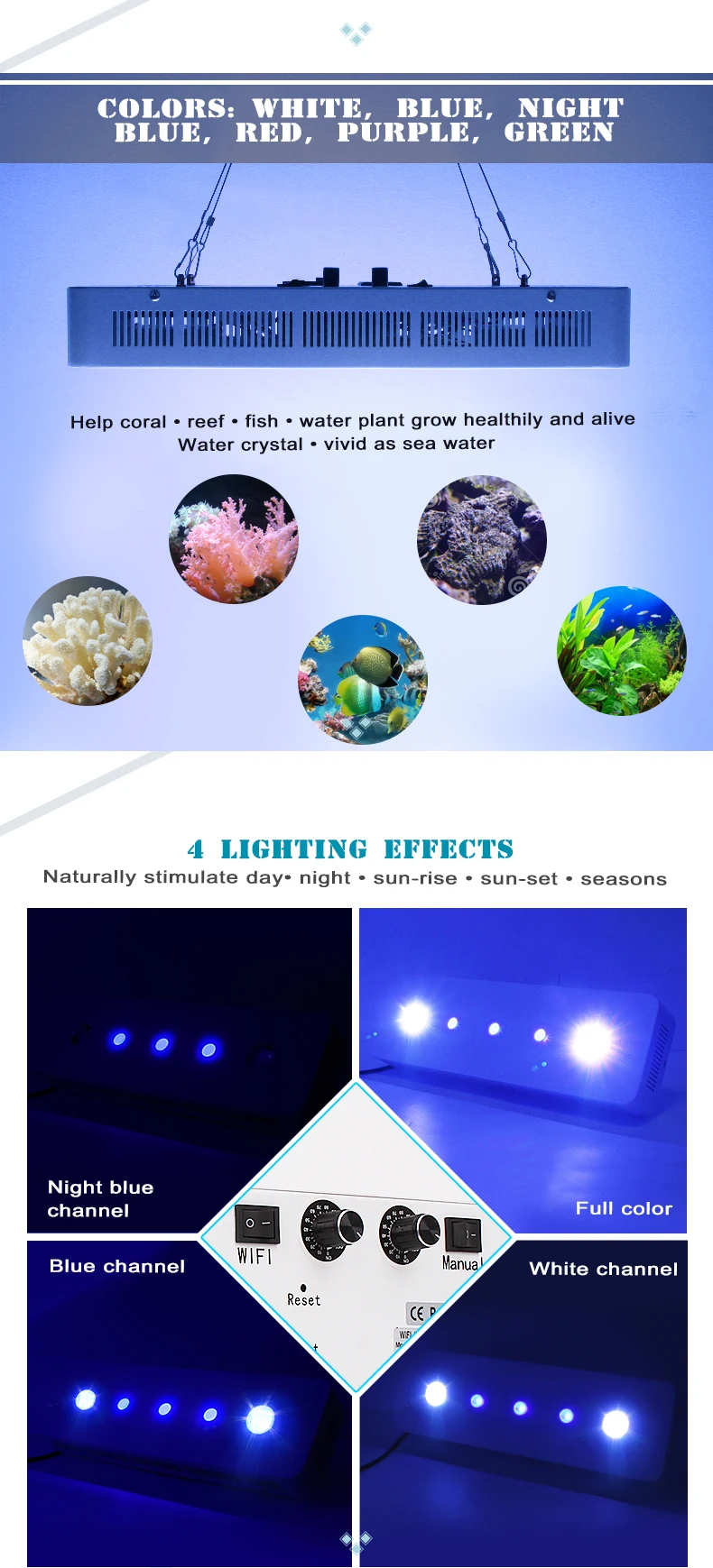 Unique Design COB LED Aquarium Fish Tank Lighting Seawater LED Light.jpg