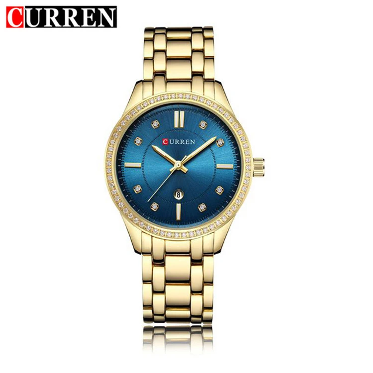 

CURREN 9010 Luxury Fashion Women's Watches Quartz Watch Bracelet Auto Date Wristwatches Stainless Steel Bracelet Women Watch