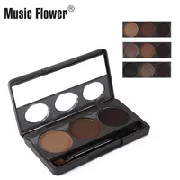 

Wholesale customized OEM high quality Waterproof longlasting 3D 3 colors eyebrow powder&gel palette with private label