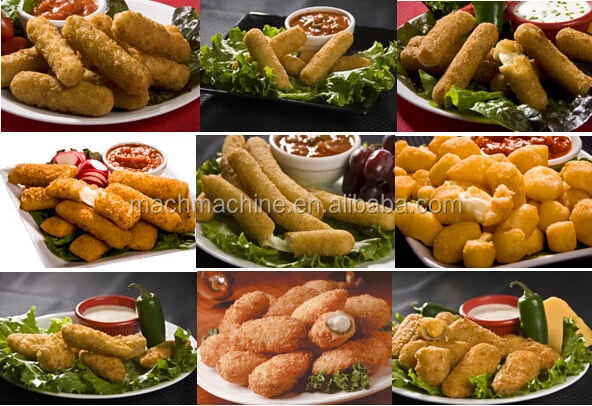 Breaded Crinkle Cut Zucchini Slices breading machine