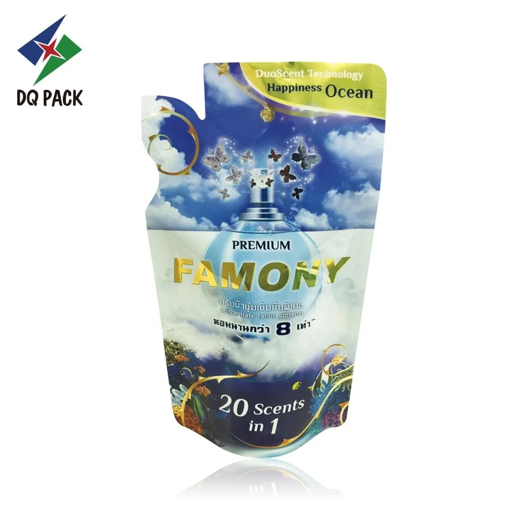 Softener Detergent packaging bag with customized printing aluminum foil doypack shaped pouch