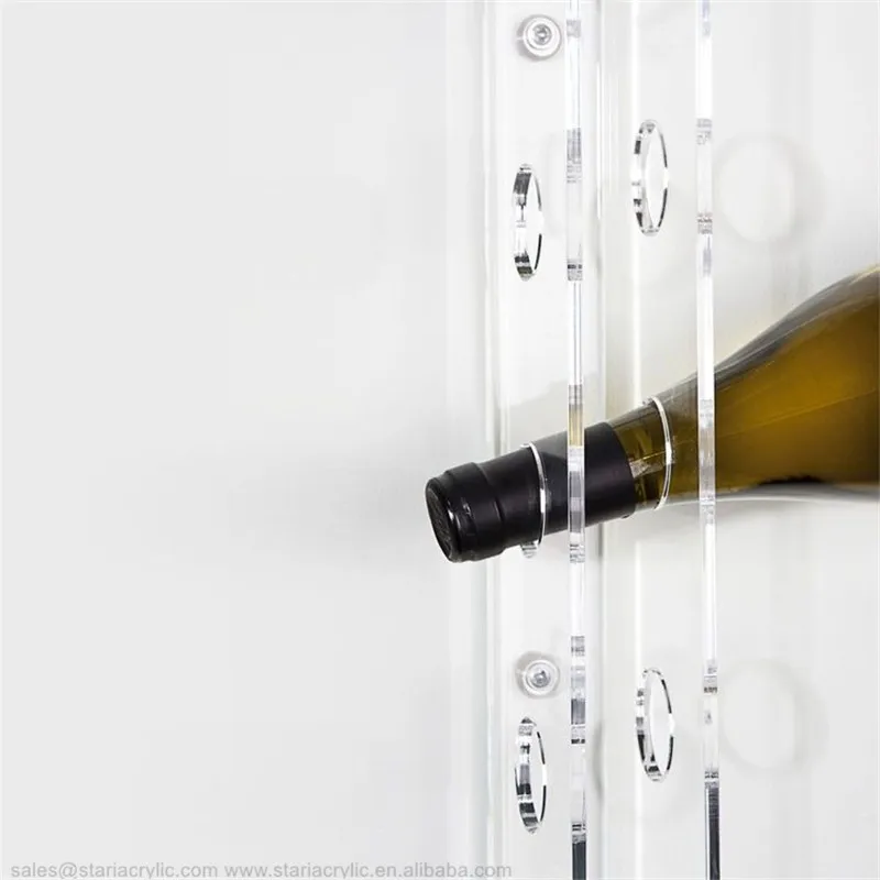 Acrylic Wall Wine Rack 8bottle Slanted Wall Wine Rack Clear Acrylic 8 Bottles Display Holder