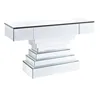 Different modern design glass mirrored white console table for sale