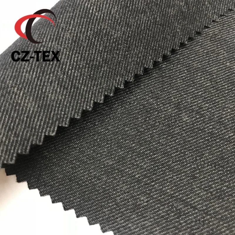 
luxury suiting fabric poly wool grey shade worsted fabric 