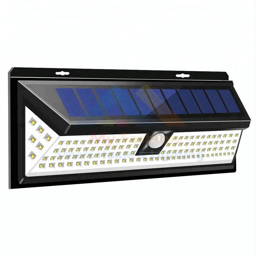 118 LED Lights 1000LM Waterproof Solar Motion Sensor Wireless Wall Lamp
