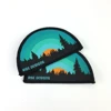 Factory Price Design Custom Brand Name Logo Woven Damask Patch for Clothing and Hats