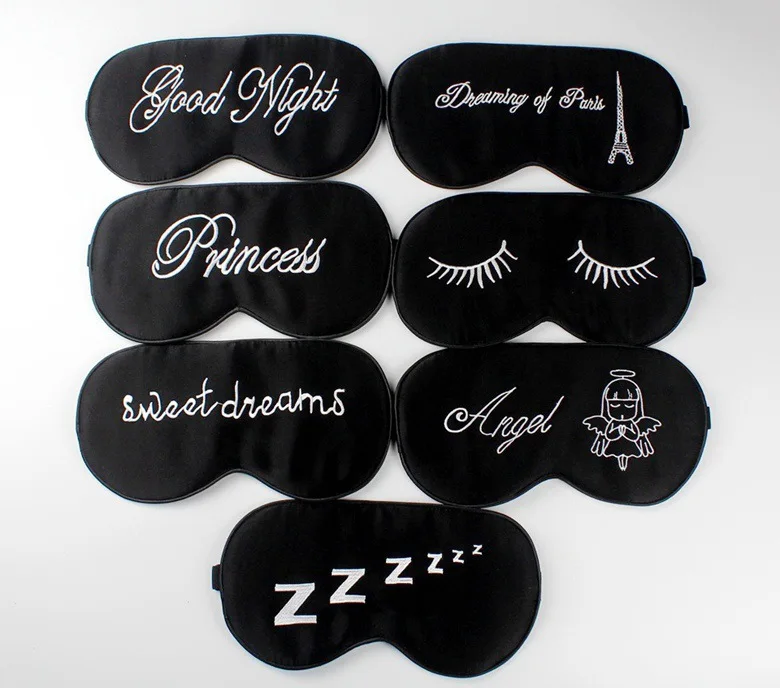Embroidery eye mask
