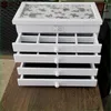 Classical White Painted Inlayed Wooden Jewellery Box with Drawer