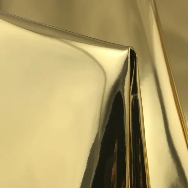 

Wholesale Gold Color pu metallic leather fabric for shoes