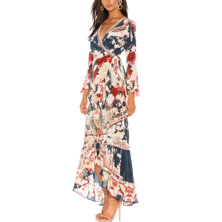 wrap maxi dress