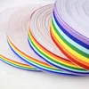 Deepeel KY307 2CM DIY Clothing Material Rainbow Stripe Belt Nylon Webbings For Bag Strap
