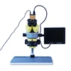 Big Base Anti Static Mat Bga Rework Electronic Repair Simul Focal Trinocular Microscope With Camera Display