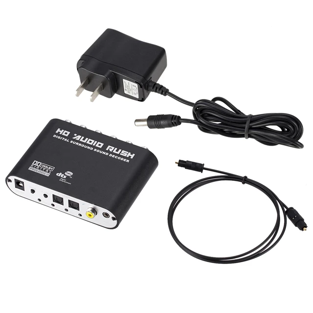 

Analog Audio Gear Optical SPDIF/ Coaxial to 5.1 Digital Sound Decoder Converter, Black