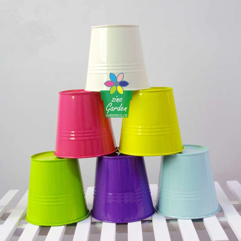 

Multicolor Metal Succulent Planters Decorative Flower Pots for Table Home Garden