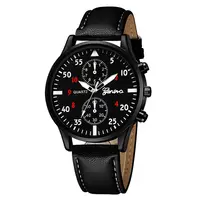 

634 Fashion New Geneva Brand Leather Belt Mens Casual Quartz Wrist Watch