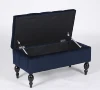 Linen Storage Ottoman Seat Stool Bench Chest Toy Box Pouffe Bench Grey