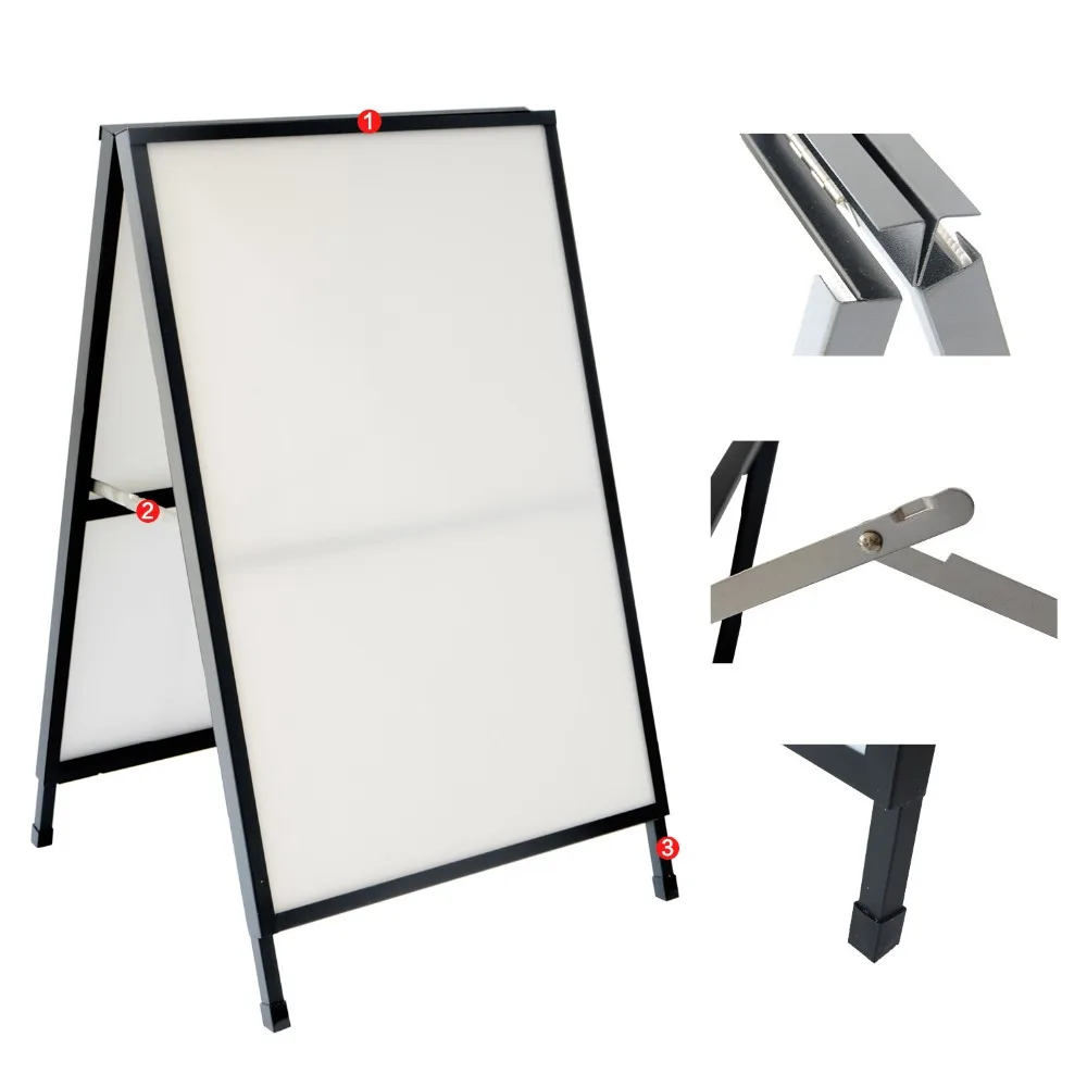 source portable iron type a double sided poster frame folding di