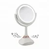 6 Inch Round Bathroom Dressing Desktop standing LED Cosmetic lighted makeup mirror with Bluetooth Speaker and Music Playback
