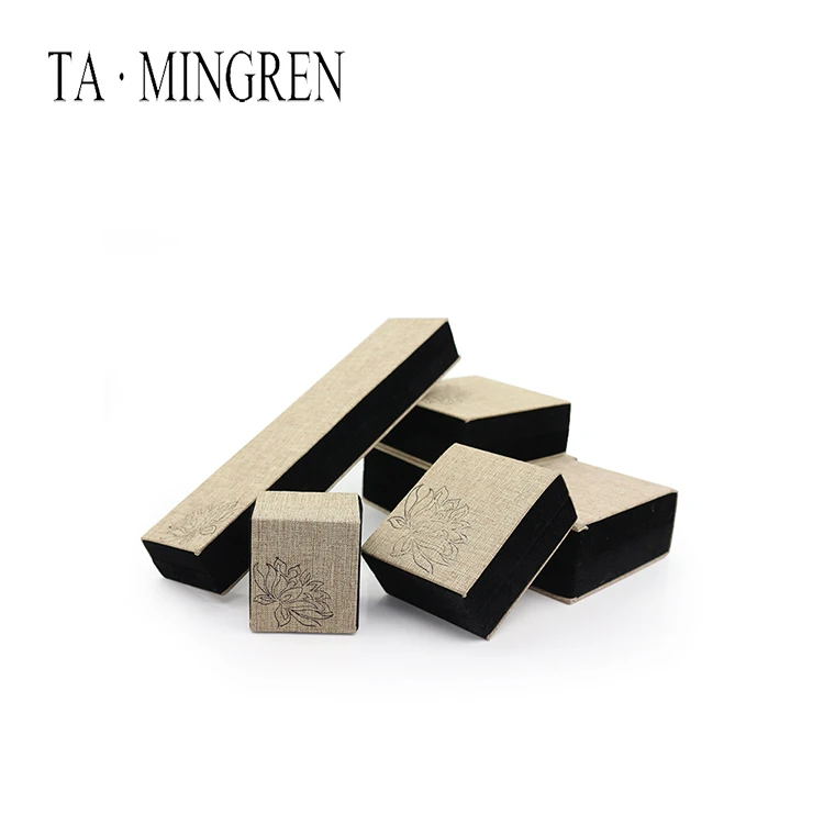 

New Product Customized Wooden Bangle Jewelry Box With Linen, Customized color