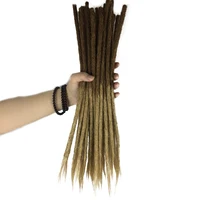 

[HOHO DREADS] factory direct New ombre color dark to light brown straight human hair crochet dreadlocks extensions