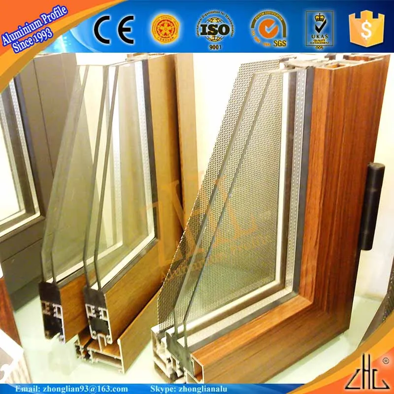 Wood Effect Aluminium Windows Doors Profile,Samples Of Finished