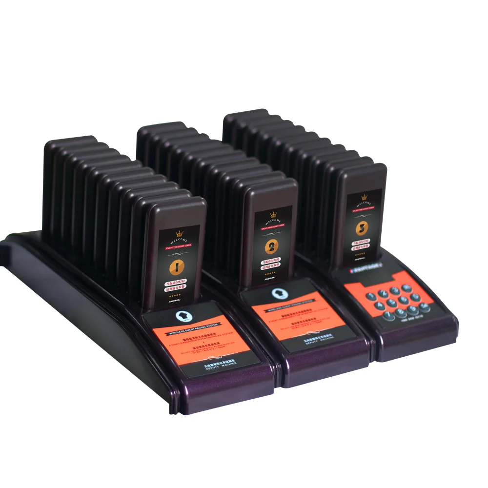 

New Mini Size Wireless Restaurant Slim Bar Pager, Black purple