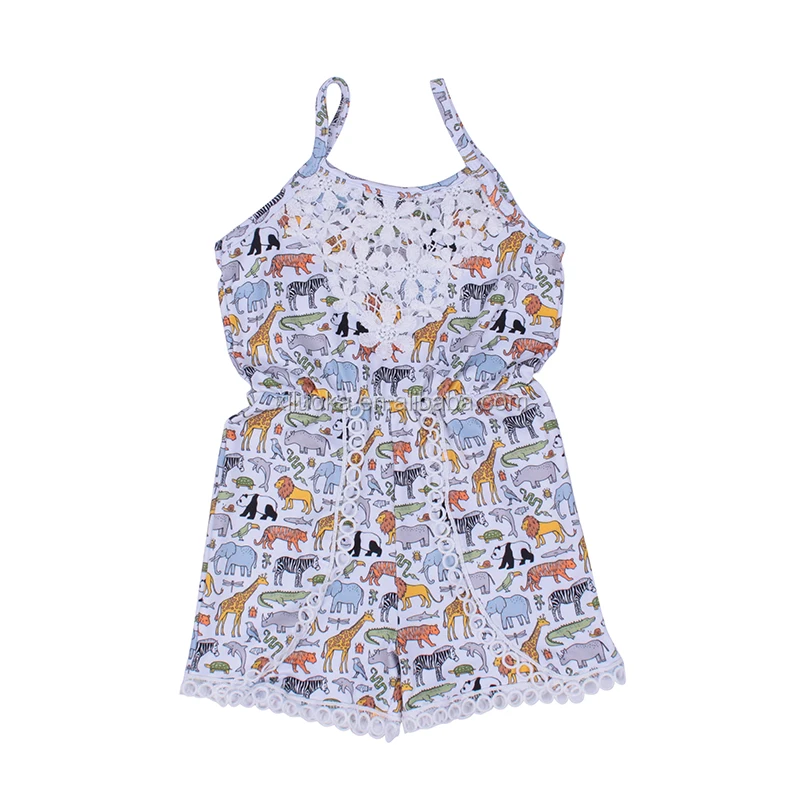 

Wholesale Customize Baby Girl Clothes Infant Baby Romper Lace Ruffle Seersucker Outfits Summer Jumpsuit, Picture